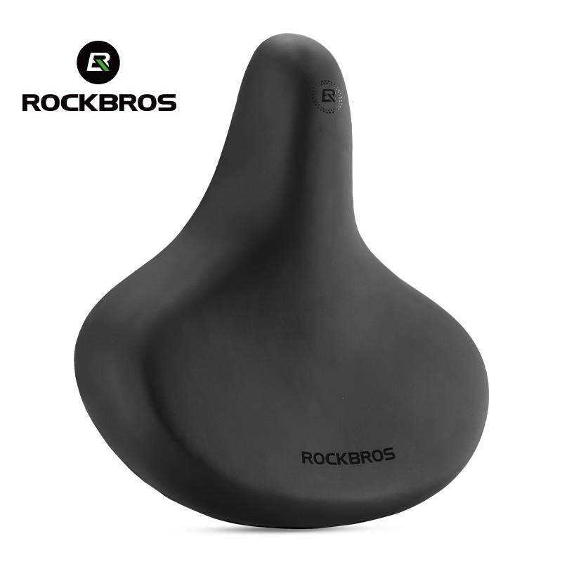 ROCKBROS อานจักรยาน PVC กันน้ํากันฝุ่นสบาย Shock-Absorbing จักรยานเสือภูเขาพับได้เบาะรองนั่งจักรยานอุปกรณ์เสริม