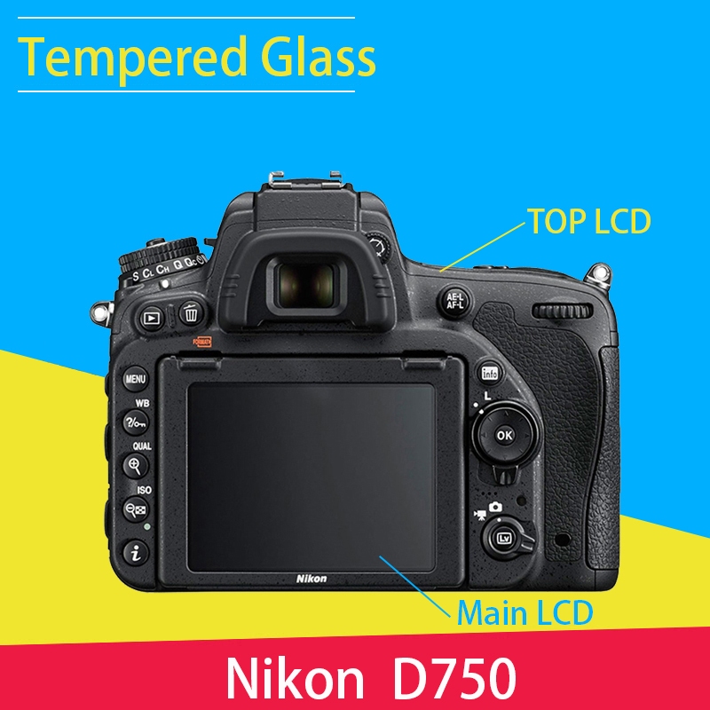 Nikon D750 กระจกนิรภัยป้องกันหน้าจอฟิล์ม LCD สําหรับ Nikon D750