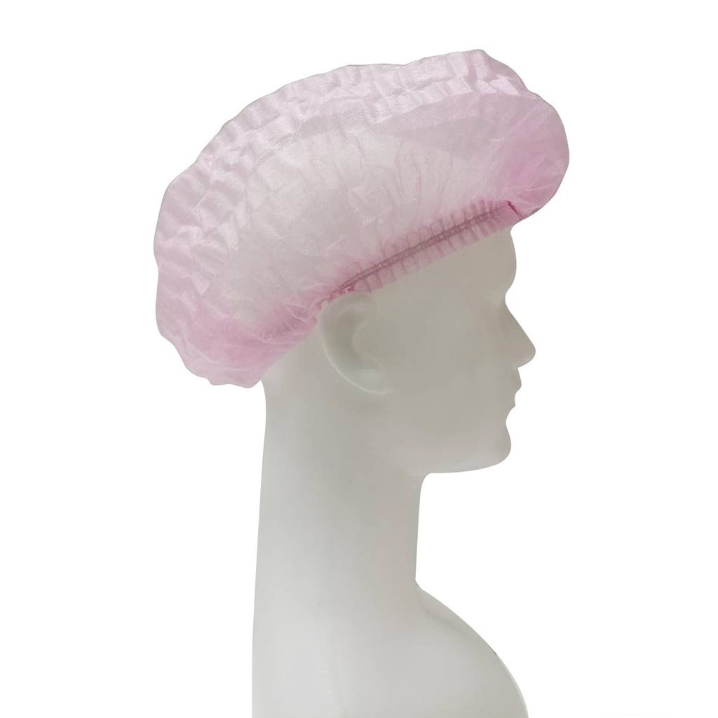 หมวกคลุมผม หมวกตัวหนอน (แพค 50/100 ชิ้น) ขนาด​19​นิ้ว 4 สี วัสดุใยสังเคราะห์ 3homeplus - รูปที่ 4