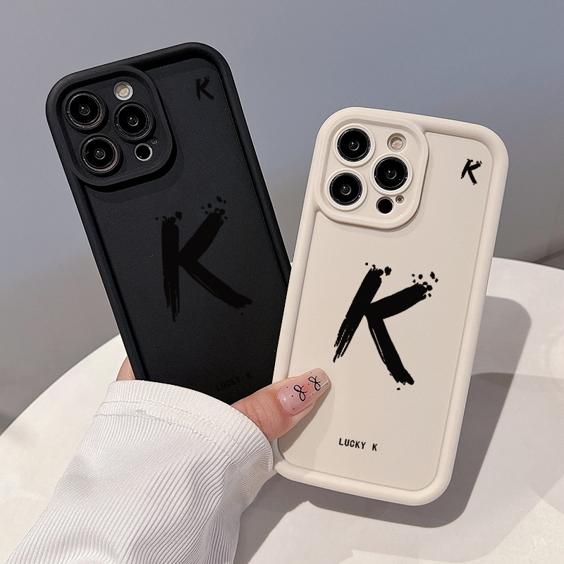 Letter K เคสโทรศัพท์สําหรับ iPhone 15 Pro Max 14 Pro 13 Pro Max 12 12Pro Max 11 Pro Max