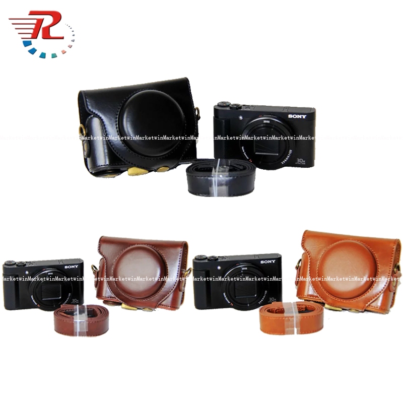 Sony WX500 กระเป๋ากล้องหนัง Pu สําหรับ Sony WX500 พร้อมสายสะพาย