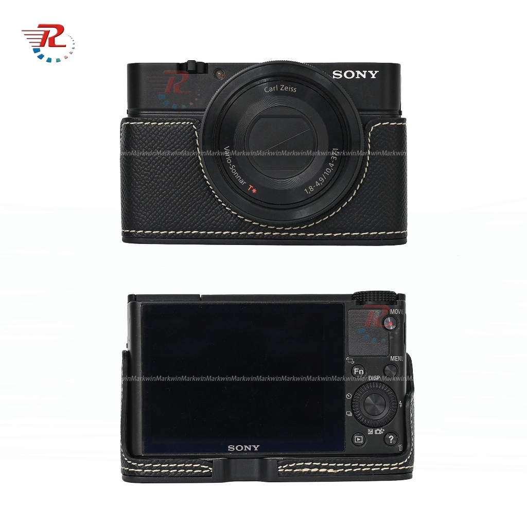 Pu หนังกล้องครึ่งสําหรับ Sony RX100VII RX100M6 RX100M5 RX100IV RX100V RX100III RX100II RX100 กล้อง