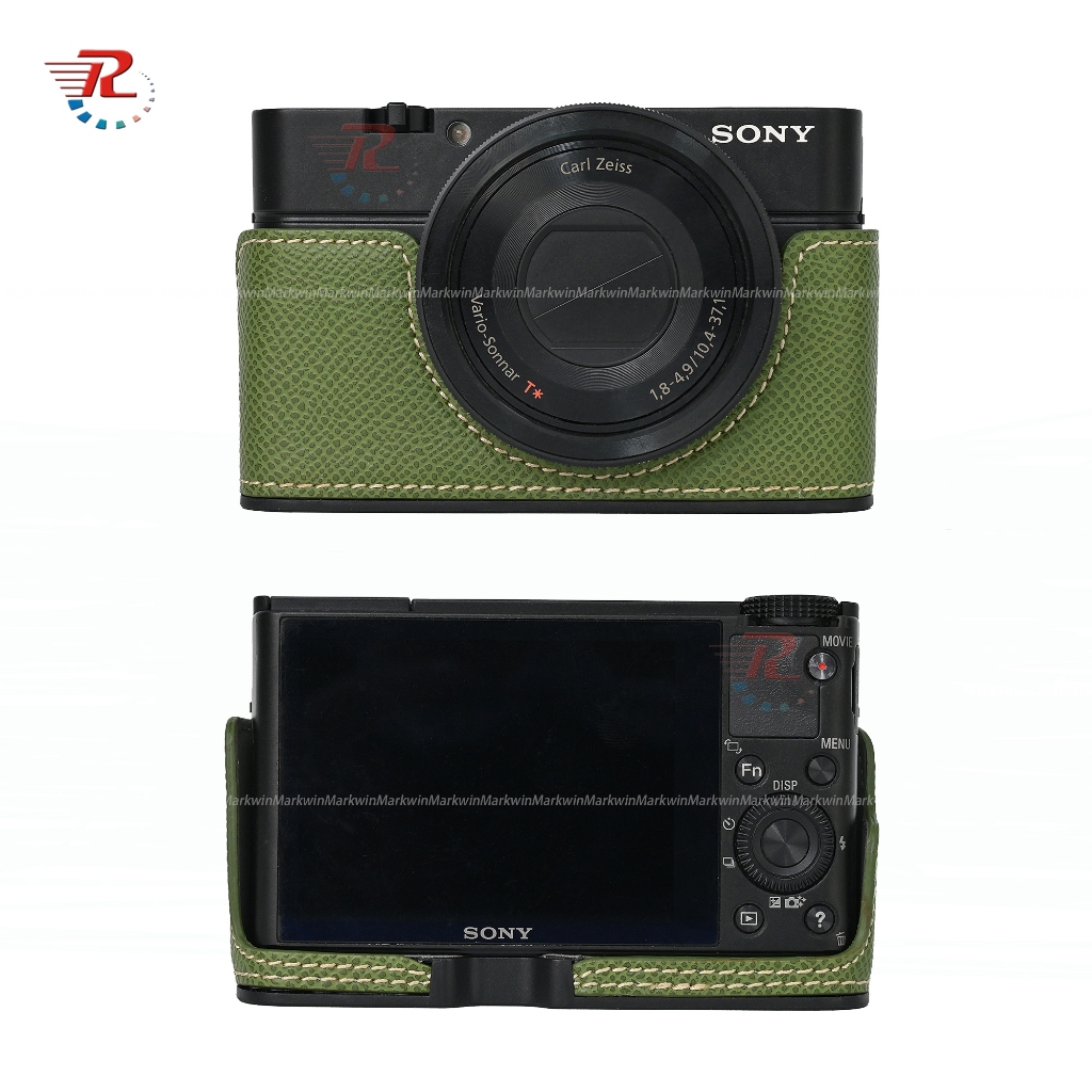 Pu หนังกล้องครึ่งสําหรับ Sony RX100VII RX100M6 RX100M5 RX100IV RX100V RX100III RX100II RX100 กล้อง