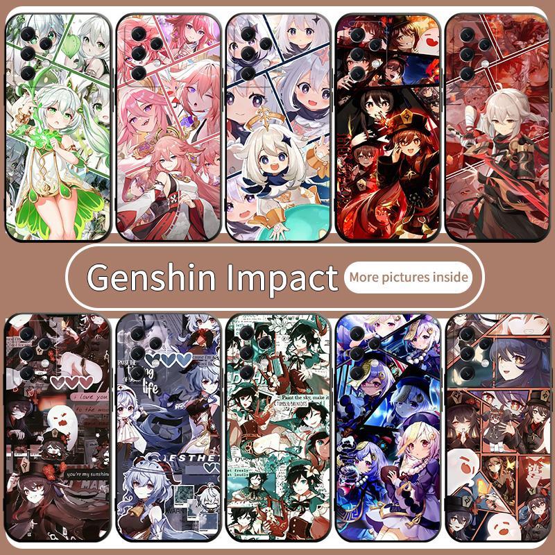 SAMSUNG สําหรับsamsung A13 A23 A33 A53 A73 A04 A04S A52s A52 A72 A12 M12 5GฝาครอบG Genshin Impact Soft Case