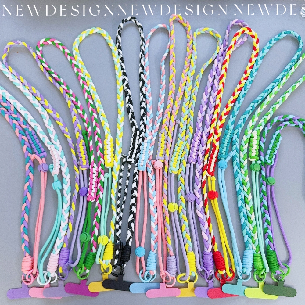 ใหม่สีปรับยาวโทรศัพท์มือถือเชือกเส้นเล็ก กระเป๋าสะพายข้าง สายคล้องคอบัตร