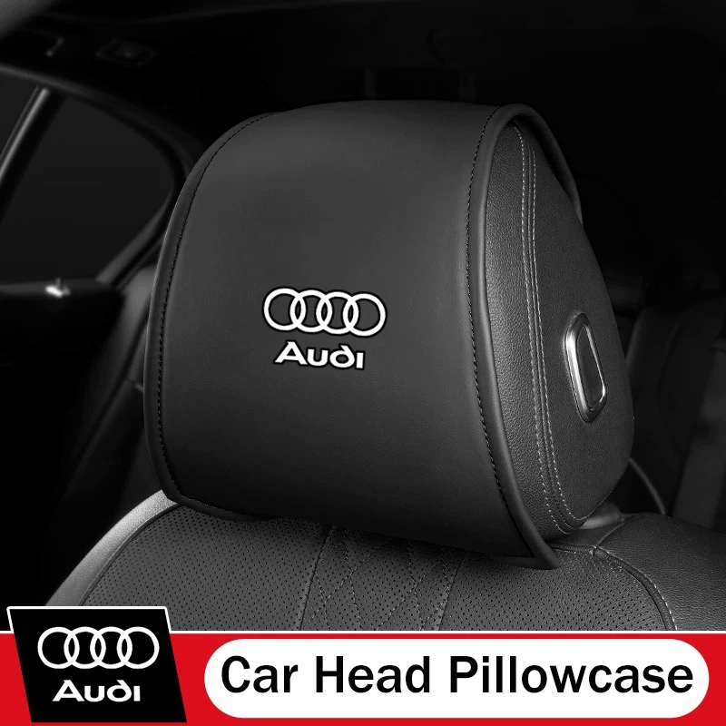 Napa หนังรถที่นั่ง Headrest นุ่ม Breathable รถที่นั่ง Head Rest Protector fit สําหรับ Audi TT Quattr