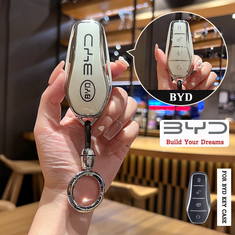 เคสกุญแจรถ BYD อุปกรณ์เสริมกุญแจอัจฉริยะ เหมาะสําหรับ BYD selit 06/Atto 3/Dolphin/Seal/Dolphin/shark 6 mini/sealion 07/M6 Key Case