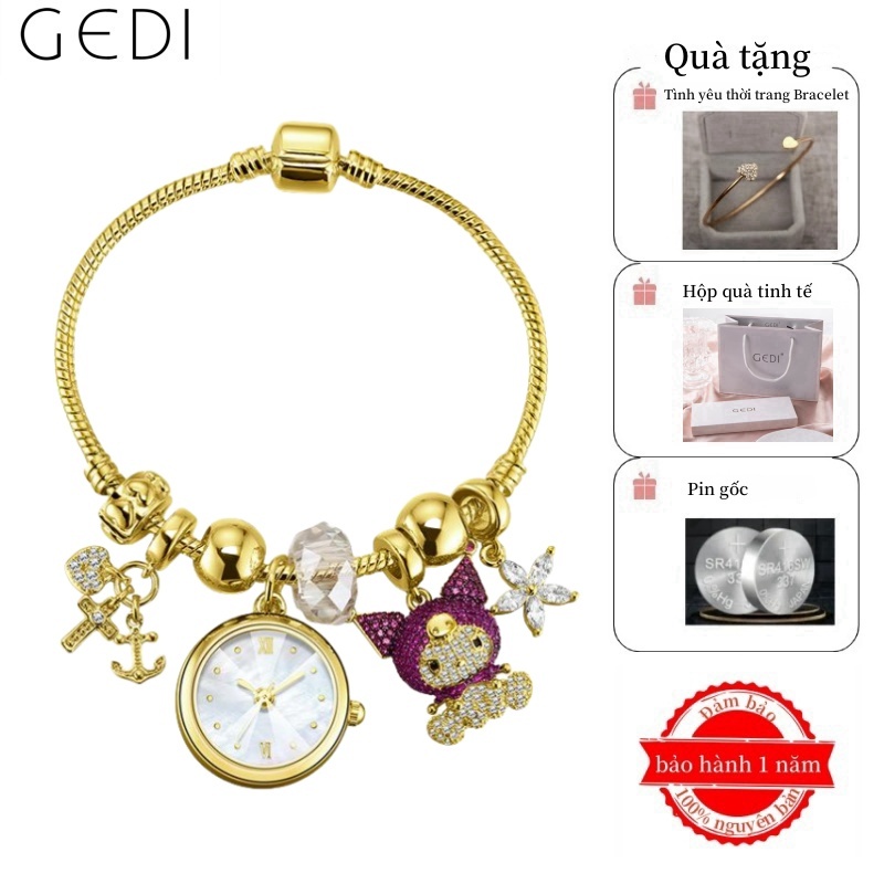 นาฬิกาผู้หญิง GEDI 31032 เข็มขัดเหล็ก