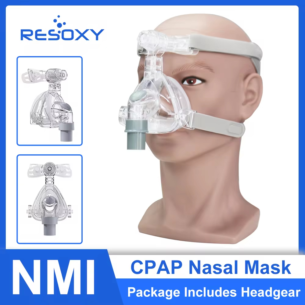 หน้ากากปิดจมูก CPAP NMI สามารถปรับได้ พร้อมหัวเข็มขัด สําหรับ CPAP สินค้าคงคลังที่มีอยู่