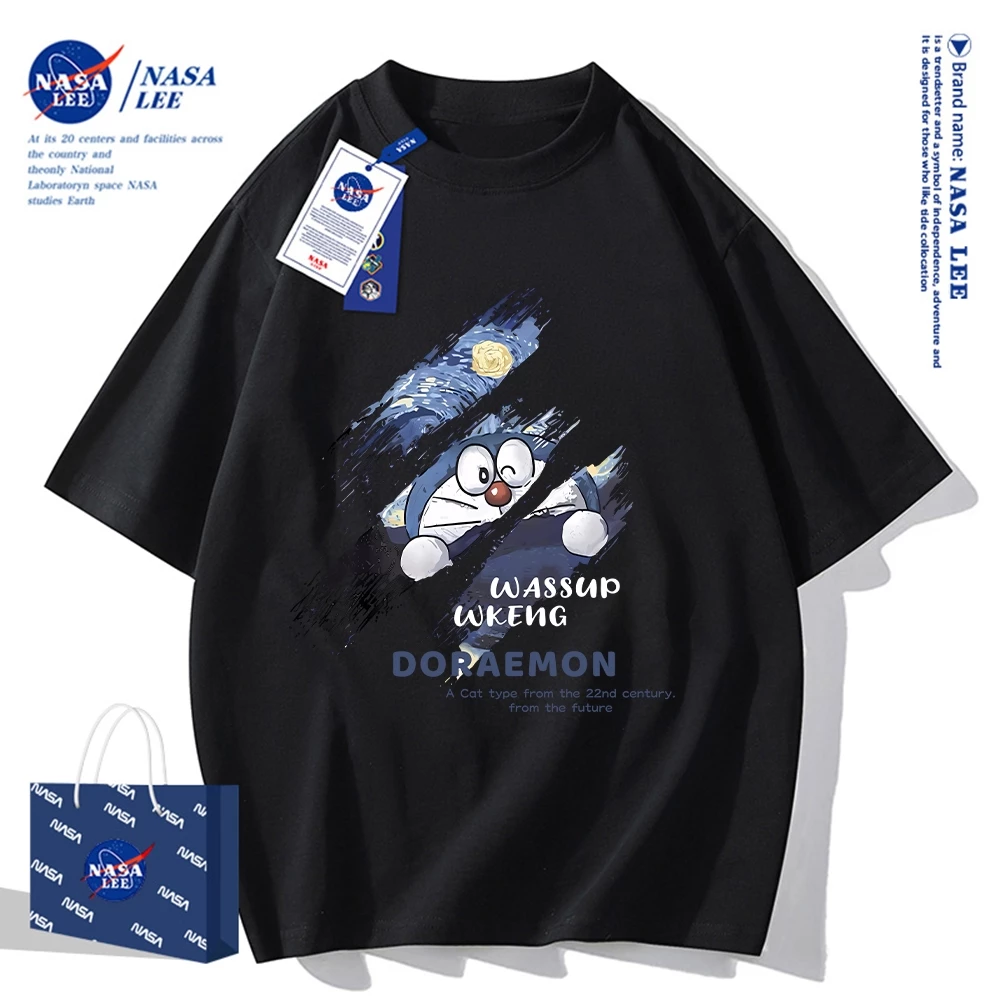 เสื้อยืดผ้าฝ้าย NASA รุ่นใหม่ฤดูร้อน 2024 ดีไซน์เรียบง่าย สวมใส่สบาย เหมาะสำหรับทุกวันในฤดูร้อน thumbnail 3