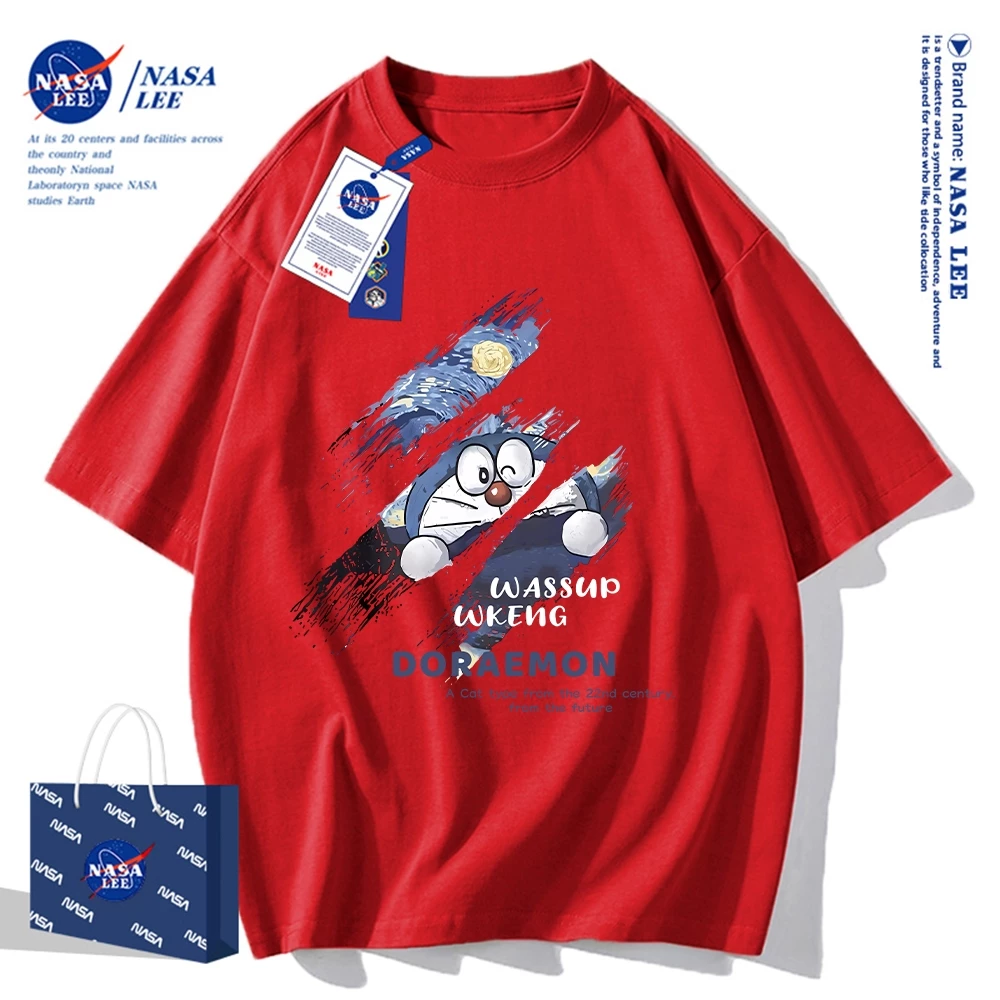 เสื้อยืดผ้าฝ้าย NASA รุ่นใหม่ฤดูร้อน 2024 ดีไซน์เรียบง่าย สวมใส่สบาย เหมาะสำหรับทุกวันในฤดูร้อน thumbnail 5