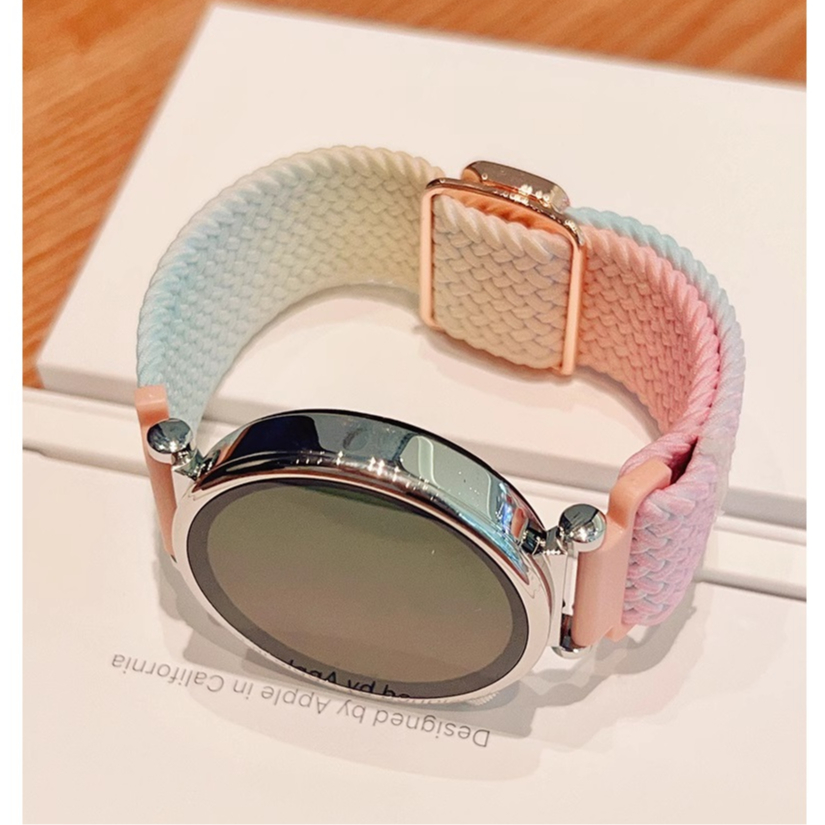Gradient color Nylon Braided huawei watch gt 5 สาย Huawei watch gt 4 Strap / Huawei GT2 Pro สาย huawei watch gt 5 pro Strap/ GT3 Pro Huawei GT4 Strap Amazfit Bip 5 / Amazfit Bip 3 pro Strap Amazfit bip u pro GTS2 GTS3 Amazfit GTS 4 mini Galaxy Watch 7 สาย