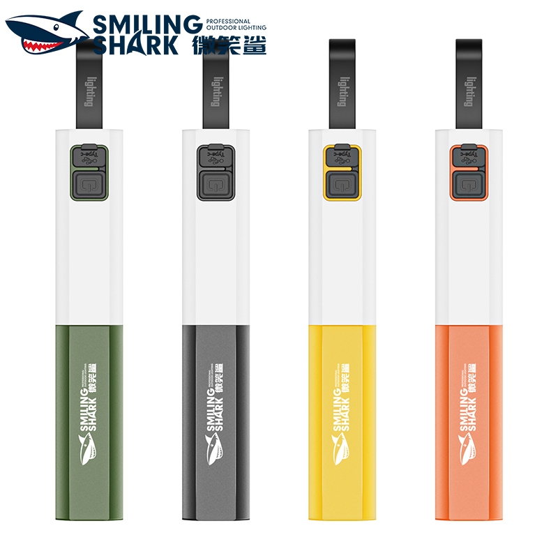 SmilingShark SD1020 ไฟฉาย led แบบพกพา คบเพลิง ซุปเปอร์ไบรท์ ซูมได้ 5โหมด Type-C ชาร์จใหม่ได้ ด้วยเชือกเส้นเล็ก กันน้ำสำหรับตั้งแคมป์เดินป่าในครัวเรือน