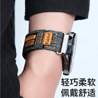 สายรัดข้อมือผ้าเดนิมขนาด 22 มม. เหมาะสําหรับนาฬิกา Huawei GT6/gt5/gt4/gt3/gt5pro/watch5/4PRO สาย Velcro กีฬา Breathable 20 มม.18 มม.
