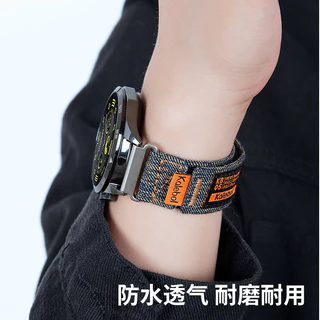 สายรัดข้อมือผ้าเดนิมขนาด 22 มม. เหมาะสําหรับนาฬิกา Huawei GT6/gt5/gt4/gt3/gt5pro/watch5/4PRO สาย Velcro กีฬา Breathable 20 มม.18 มม.