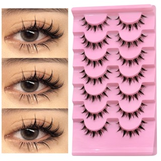 Groinneya Invisible Band Lashes 5/7 คู่ 3d Mink Lashes ความย…