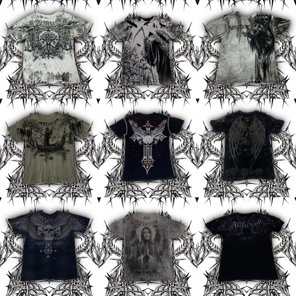 เสื้อเชิ้ตสไตล์โกธิค ผ้าฝ้ายแท้