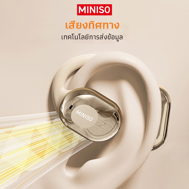 MINISO M61 หูฟัง Open Ear หูฟังบลูทูธ 5.4 หูฟังไร้สาย TWS Touch Control การโทรแบบ HD หูฟังสเตอริโอ HiFi หูฟังกีฬากันน้ํา หูฟังแขวนหู TWS หูฟัง Bluetooth Earphones