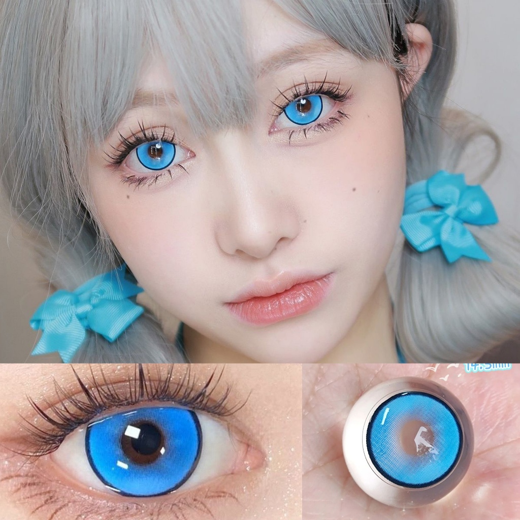 เกรด 1 คู่อะนิเมะคอสเพลย์สีคอนแทคเลนส์สีฟ้านักเรียน Softlens ฮาโลวีน