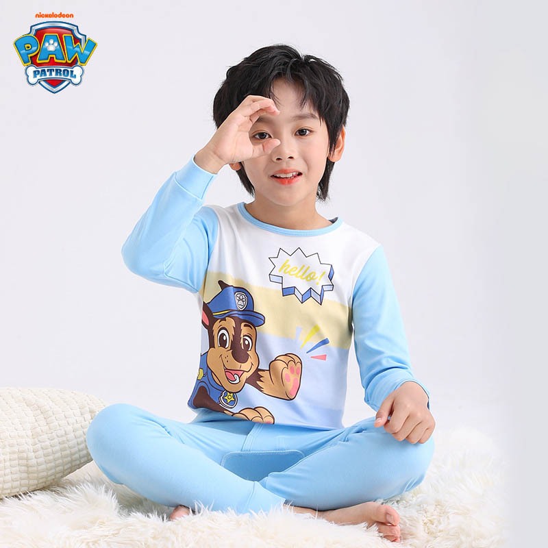 ชุดนอนเด็กแขนยาวลายการ์ตูน PAW Patrol/Disney ชุดนอนเด็กขายาวแขนยาว ผ้าฝ้าย 2-10ขวบ