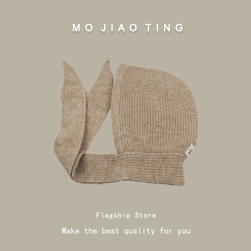 เกาหลี อิน บาลาการ์ฟา หมวกผู้หญิงฤดูใบไม้ร่วงฤดูหนาวหนาอบอุ่นถักหมวกขนสัตว์ลูกไม้หนูน้อยหมวกแดง เล่ย ฮ หมวก - รูปที่ 6