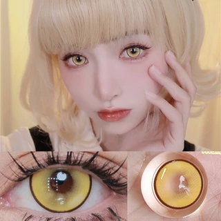 [COD] 1 คู่คอสเพลย์คอนแทคเลนส์สีสีเหลืองนักเรียน Softlens ฮาโลวีน