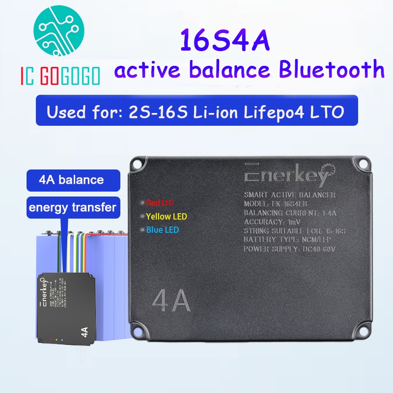 1mv 2A 4A Active Balancer 2S ถึง 16S 15S 48V Li-ion ion Lifepo4 LTO แบตเตอรี่บลูทูธ APP Balance Equalizer อัจฉริยะ Auto Repair สมาร์ท 10S 13S 36V