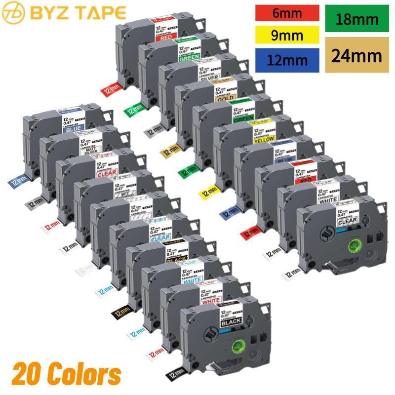 6/9/12/18/24 มม.TZE231 เทปฉลากสําหรับ Brother Tze-231 Tze231 Tz-231 Tz231 Tz231 TZe221 Laminated P-Touch Tze ป้ายเทปสําหรับ PTD220 PTD210 PTH110 PT400D80 PT12 PT12D600 PT12 PTD80 PTD600 PT400D