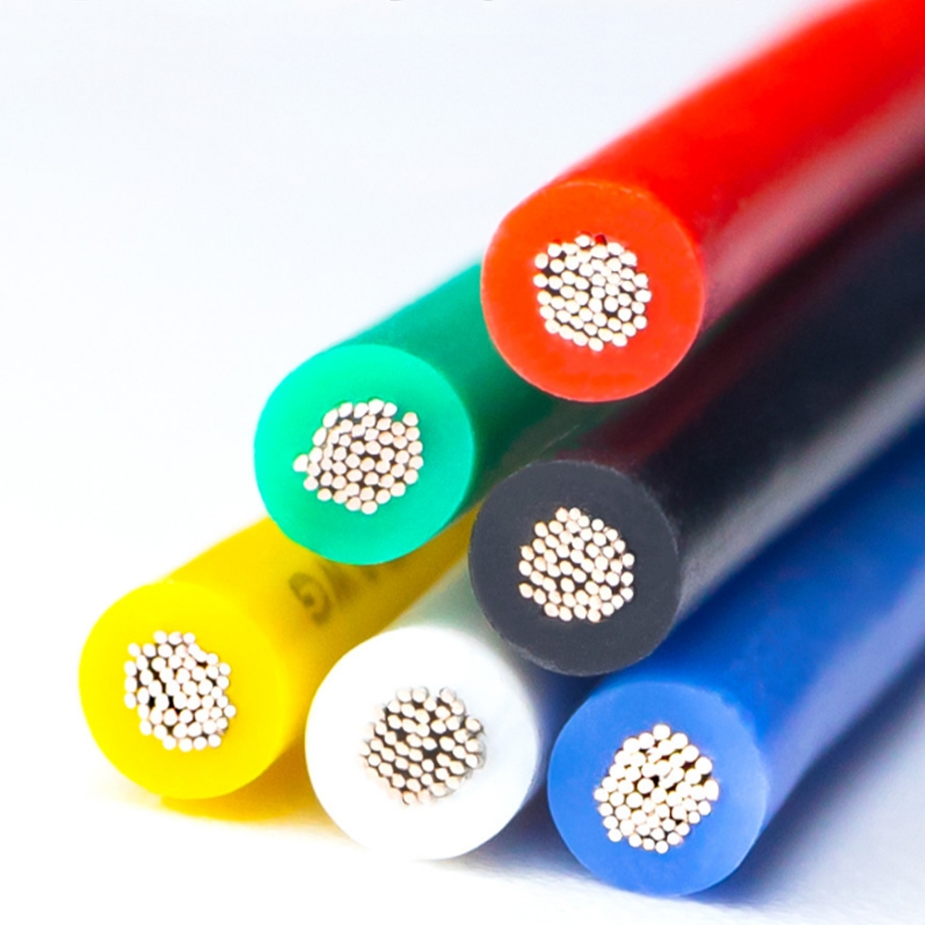 1M UL3135 18AWG สายไฟซิลิโคนยืดหยุ่น Stranded สายทองแดงสี