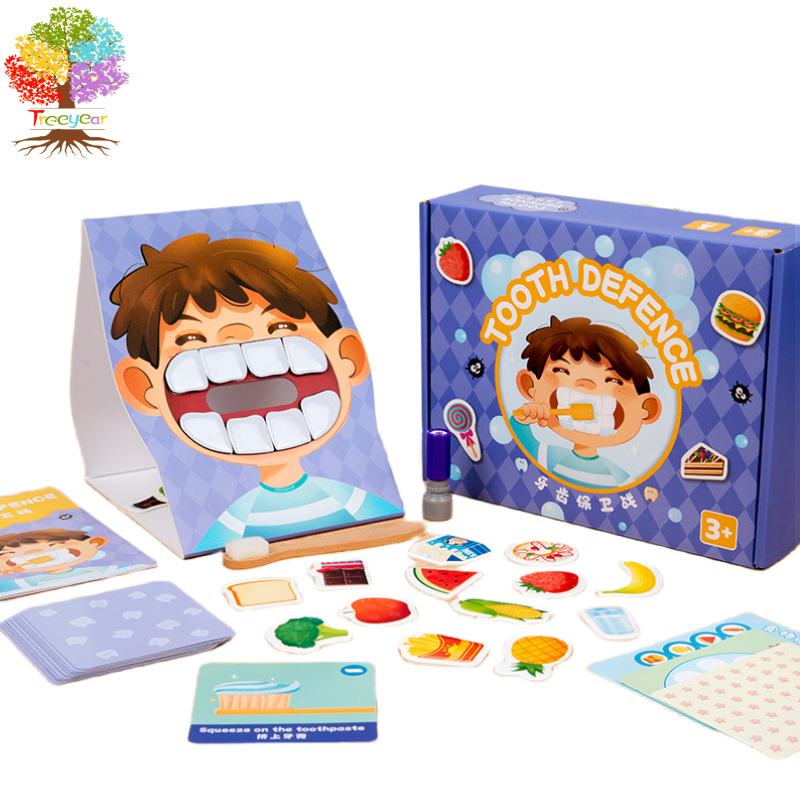 ปีต้นไม้ เด็กป้องกันฟันของเล่นเพื่อการศึกษาเกมสนุกที่จะสอนแปรงนิสัยของเล่นการเรียนรู้ในช่วงต้นสําหรับเด็กอายุ 3 ปีขึ้นไป