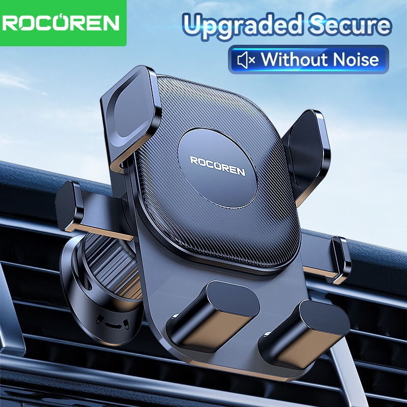โรคอร์น 360° Rotatable Self Locking Secure Car phone Holder Air Vent Support ใช้งานร่วมกับ 4.1-7.2 นิ้วโทรศัพท์