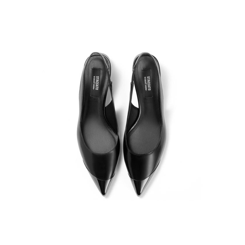STACCATO x ROBERTWUN Women Irregular Heels Slingback Pump Shoes รองเท้าส้นสูงสำหรับผู้หญิง EDK32