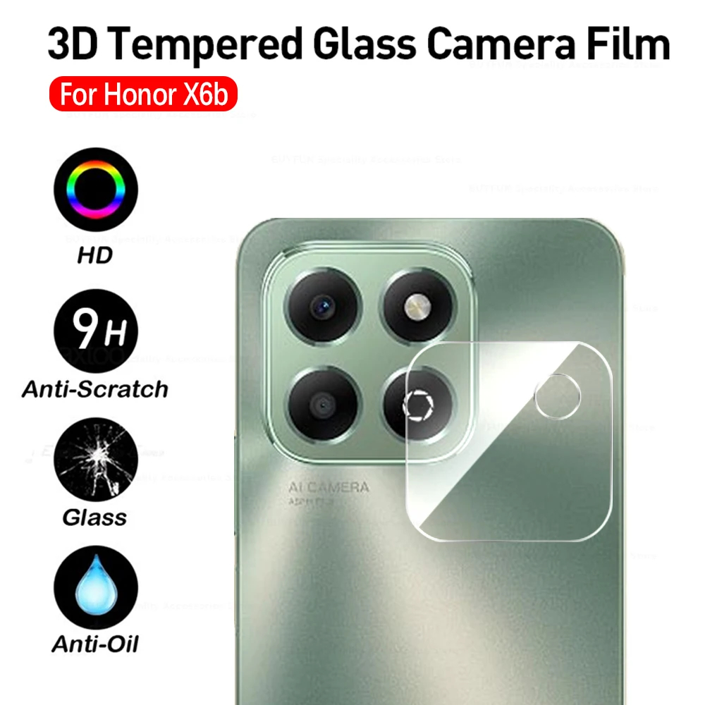 1-3pcs สําหรับ honor X6b 2024 3D เลนส์กล้องฟิล์มแก้ว honor X6b honor X6b ด้านหลังเลนส์ใสกระจกป้องกัน