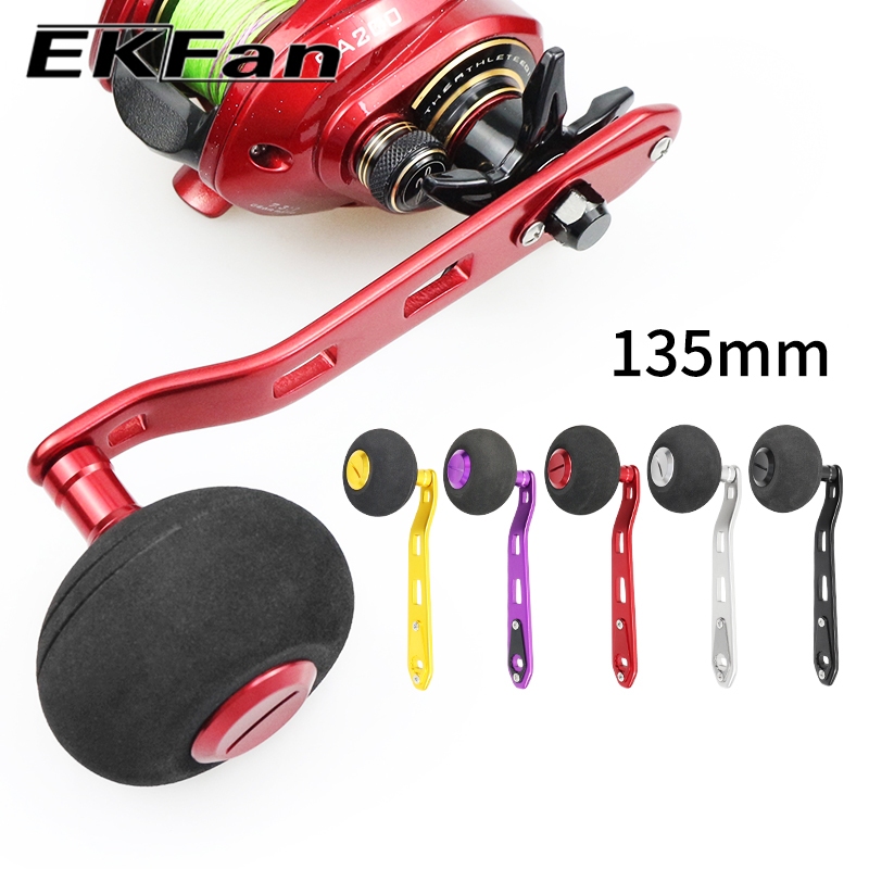 Ekfan รอกตกปลายาว 135 มม.อลูมิเนียมอัลลอยด์สําหรับ 8x5 Daiwa 7x4 shimano Baitcasting reel อะไหล่