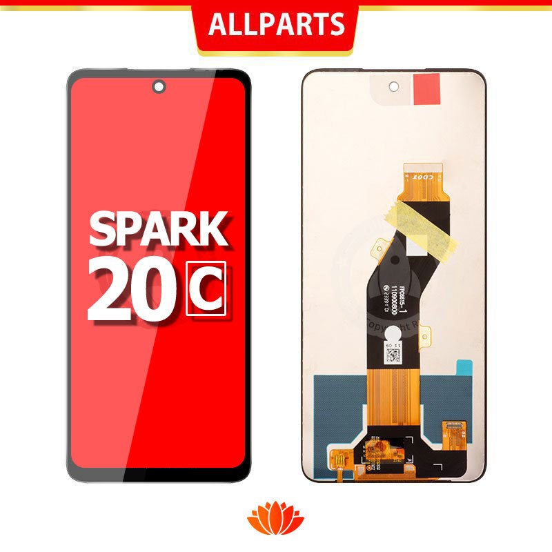 Allparts จอแสดงผลสําหรับ Tecno Spark 20C LCD หน ้ าจอสัมผัส Digitizer เปลี ่ ยน BG7