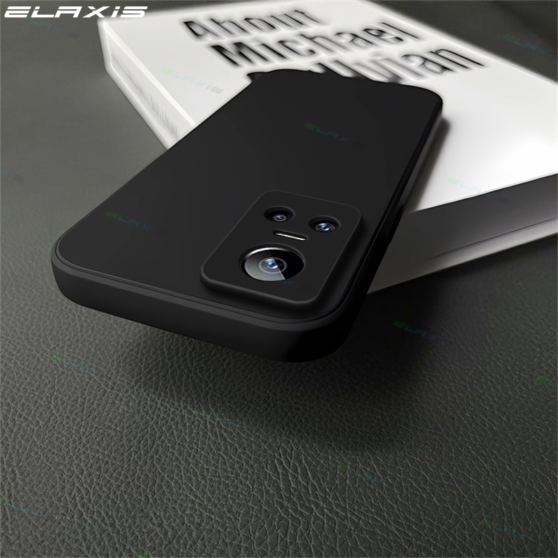ปลอก ELAXIS สําหรับ Realme GT Neo 3 เคสโทรศัพท์สีทึบเรียบง่ายกันกระแทกรวมทุกอย่างป้องกันกล้องซิลิโคนเหลวแบบนุ่มฝาหลัง ES023