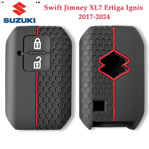 ซิลิโคนสําหรับ Suzuki Swift Jimney XL7 Ertiga Ignis 2017-2024 Remote Fob Shell Sleeve Protector ผู้ถืออุปกรณ์เสริม
