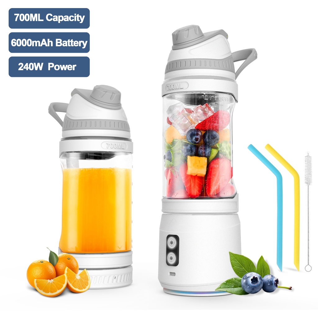 Amiluo 700ML เครื่องปั่นน้ำผลไม้พกพา ดีไซน์กะทัดรัด พกพา มัลติฟังก์ชั่น ไร้สายปั่นน้ำผลไม้ A11Pro