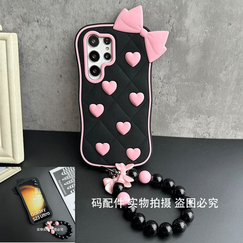 เคส Samsung Galaxy S24 Ultra S23 FE S23 Ultra A54 A55 5G Case 3D LOVE เคสโทรศัพท์ใหม่ ซิลิโคนนุ่มป้อ