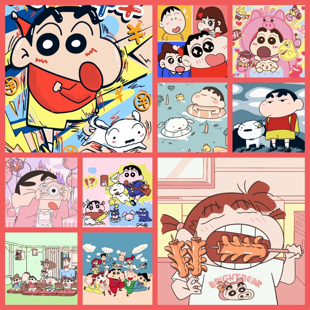 20*20 30*30 40*40ซม. กรอบ ทําเอง ภาพวาดสีน้ํามัน/ระบายสีตามตัวเลข/ผ้าใบมืออาชีพและสิ่งแวดล้อม สีที่เป็นมิตรกับสิ่งแวดล้อม/เครยอนชินจัง