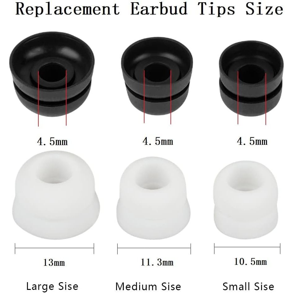 เคล็ดลับหูฟังหน้าแปลนคู่ Anti Slip Noise Isolation Ear Tips สําหรับ Sony WF-1000XM5/XM4, JBLvibe 200