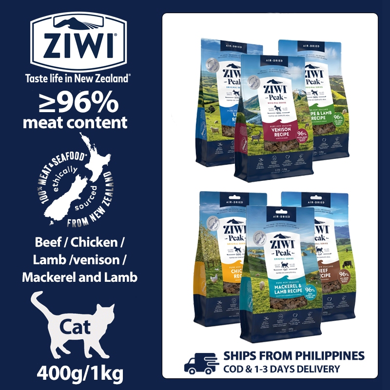 Ziwi Peak อาหารแมวอาหารแห้งสําหรับแมวโปรตีนสูงเนื้อหาธรรมชาติทั้งหมดอาหารแมวปลอดธัญพืชสําหรับทุกช่วง