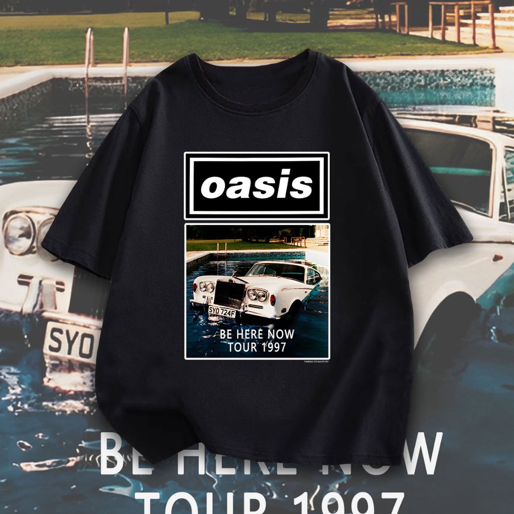 Oasis Be Here Now BAND เสื้อยืด/Britpop indie เพลงเสื้อยืด unisex rock distro เสื้อยืด VINTAGE BAND เสื้อยืด
