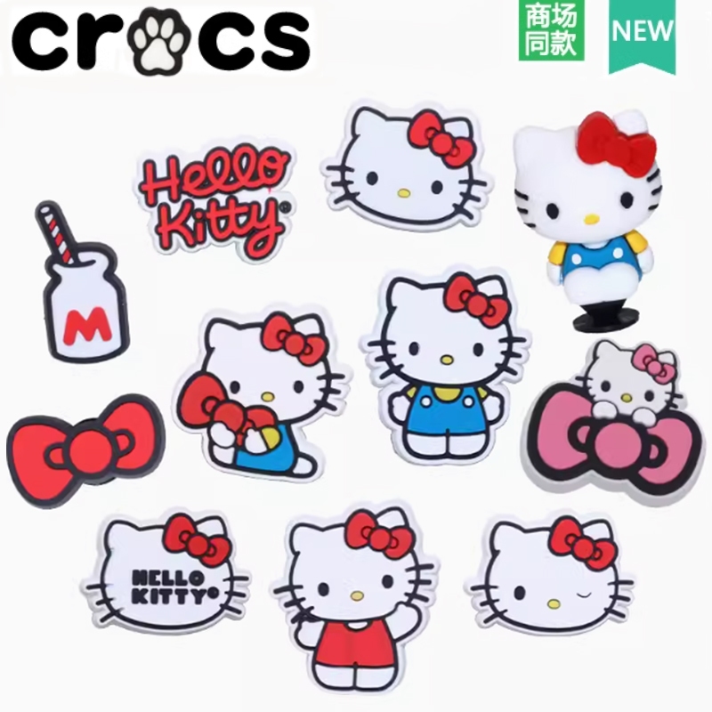 Crocs Crocs Zhibixing Accessories Hole Shoes Flower Fun Cartoon Decorative Buckle Cute KT Cat Full Range