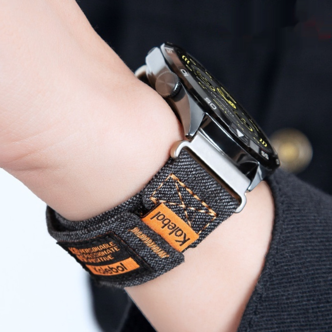 สายรัดข้อมือผ้าเดนิมขนาด 22 มม. เหมาะสําหรับนาฬิกา Huawei GT6/gt5/gt4/gt3/gt5pro/watch5/4PRO สาย Velcro กีฬา Breathable 20 มม.18 มม.