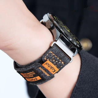 สายรัดข้อมือผ้าเดนิมขนาด 22 มม. เหมาะสําหรับนาฬิกา Huawei GT6/gt5/gt4/gt3/gt5pro/watch5/4PRO สาย Velcro กีฬา Breathable 20 มม.18 มม.
