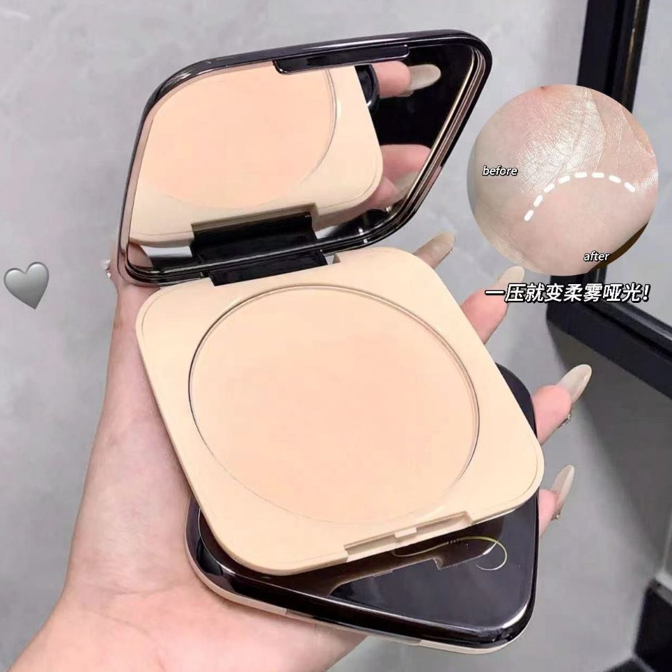 แป้งอัดแข็ง 18g KAKASHOW Natural Matte Waterproof Oil Control Lasting Setting แป้งฝุ่นสีม่วง C380