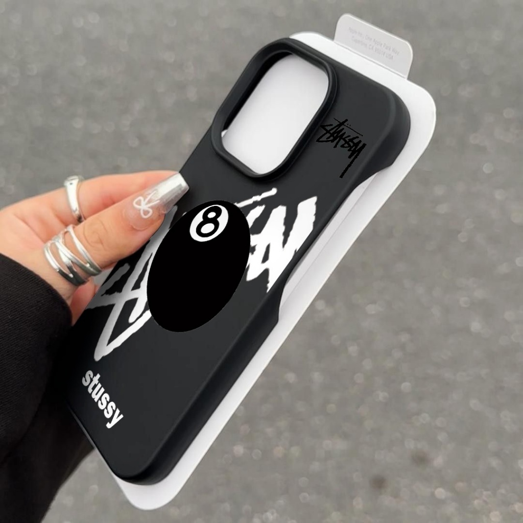 แบรนด์เทรนด์ เคสสําหรับiphone 15 Pro Max 16 11 14 XR 13 12 Pro Max X Xs Max 13 12 11 ครึ่งแพ็คคลาสสิกMatte Softเคสโทรศัพท์