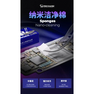Mechanic NC800 Hm-11 ช่าง NC800 ไม่มี Floc หรือตะกรัน Nano การดูดซับที่แข็งแกร่ง Pre-cutting ฟองน้ําทําความสะอาดสําหรับโทรศัพท์ PCB เมนบอร์ดซ่อมเครื่องมือทําความสะอาด