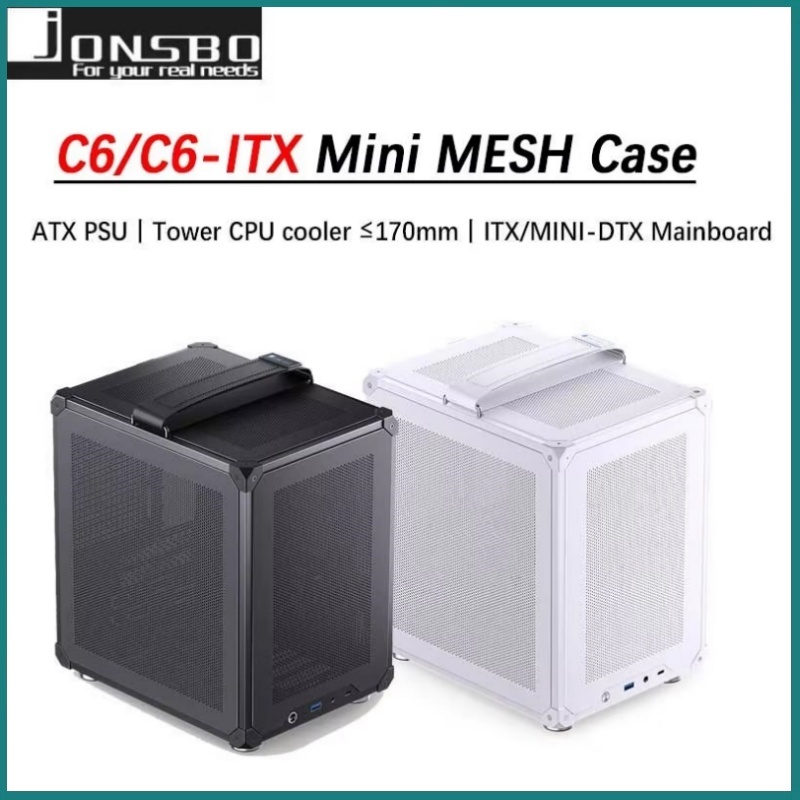 JONSBO C6/C6 ITX portable chassis desktop mini mesh cover supports tower cooler ≤ 170mm